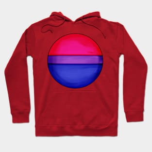 Bisexual pride flag colours circular sphere Hoodie